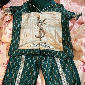 Vintage YSL Silk Pajamas Sz.L